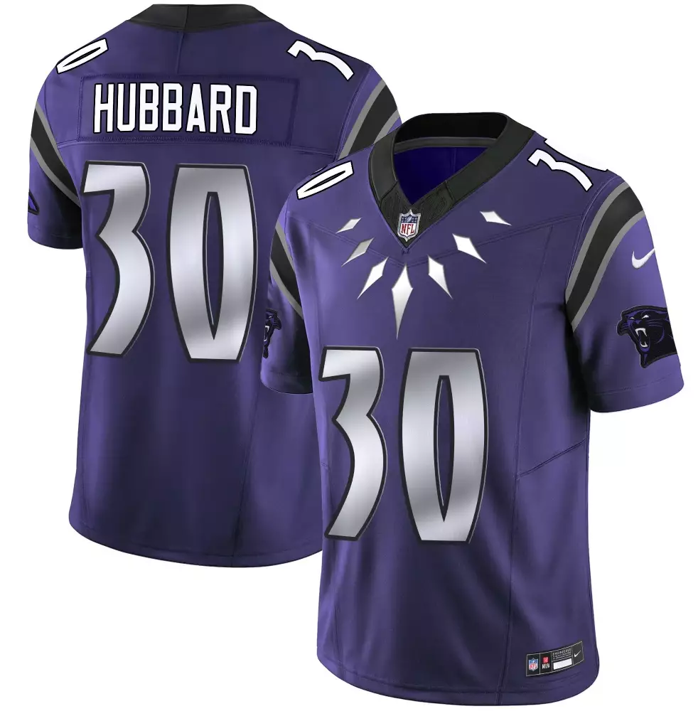 chuba hubbard blue alternate mens carolina panthers vapor limited jersey carolina patch all stitched