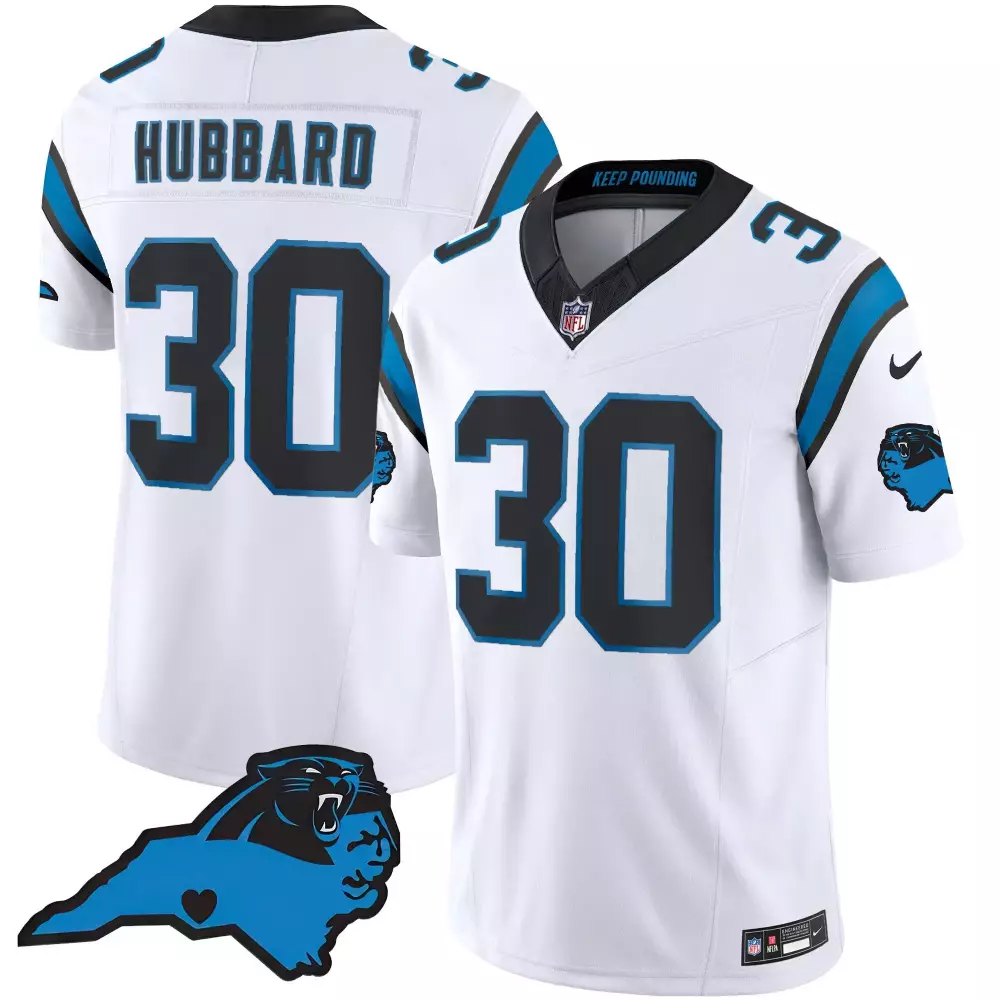 chuba hubbard blue alternate mens carolina panthers vapor limited jersey carolina patch all stitched