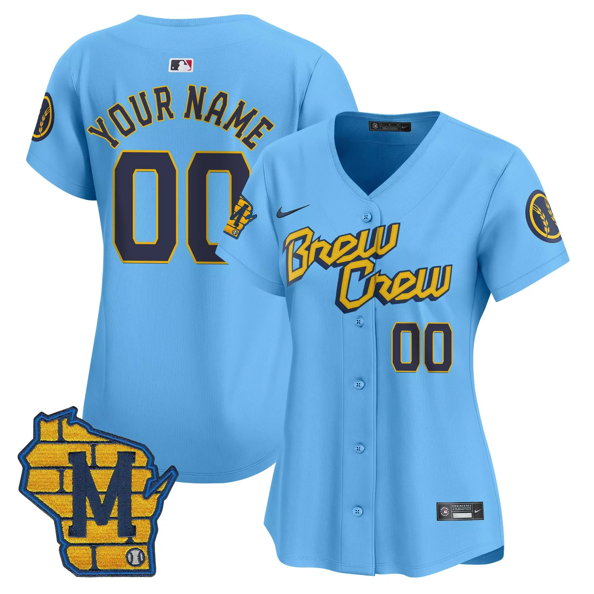 christian yelich white gold womens milwaukee brewers home patch vapor premier limited jersey all stitched