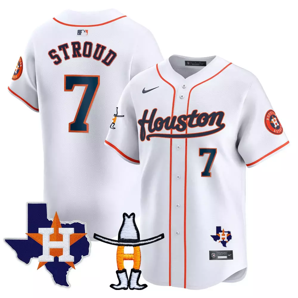 cj stroud home mens houston astros houston rodeo patch vapor premier limited jersey all stitched