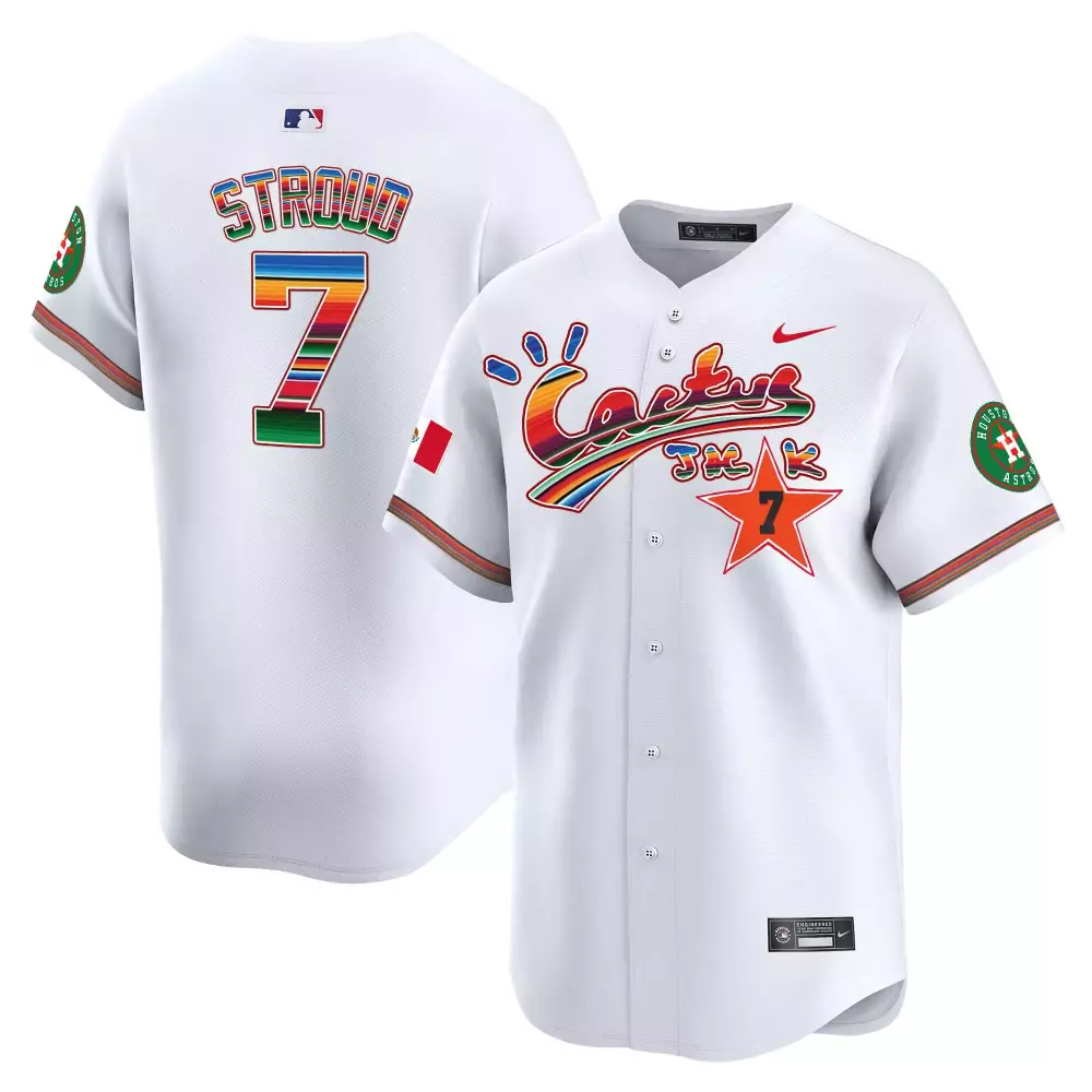 cj stroud white mens houston astros mexico aztec vapor premier limited jersey v2 printed