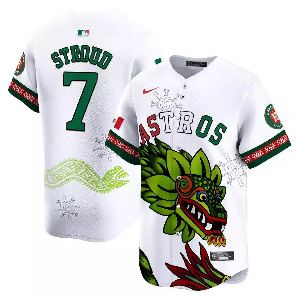 cj stroud white mens houston astros mexico aztec vapor premier limited jersey v2 printed