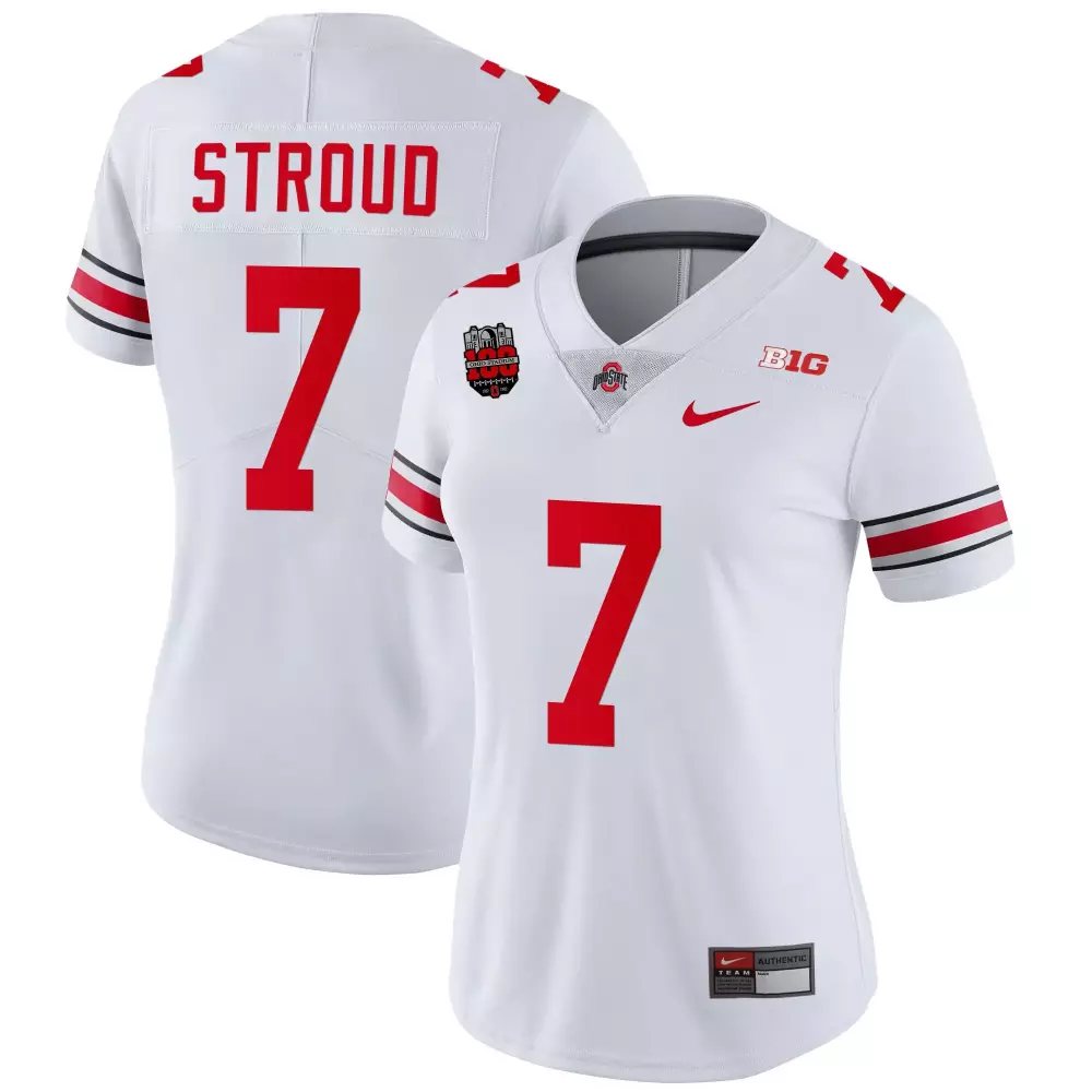 cj stroud white womens ohio state buckeyes player jersey all stitched