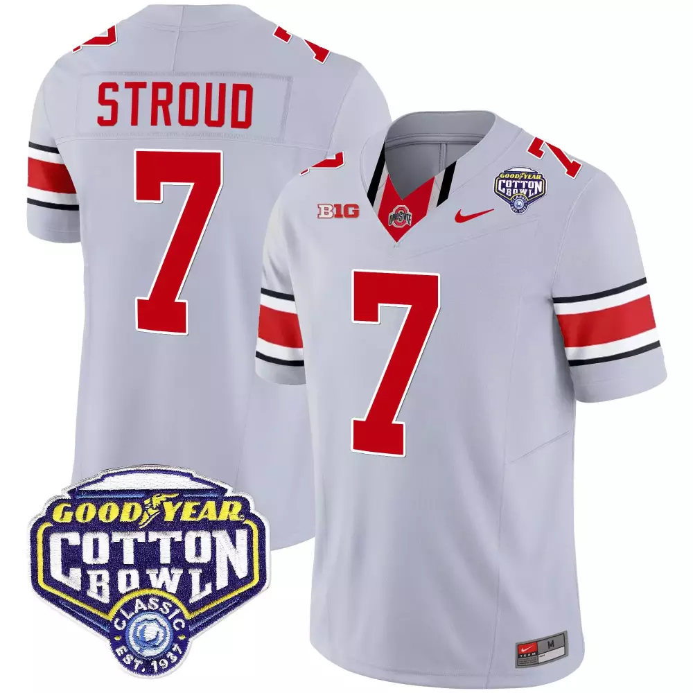 cjstroud black mens ohio state buckeyes cotton bowl patch vapor jersey all stitched