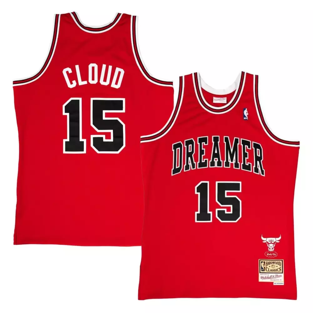 cloud men dreamer cloud chicago bulls red jersey all stitched