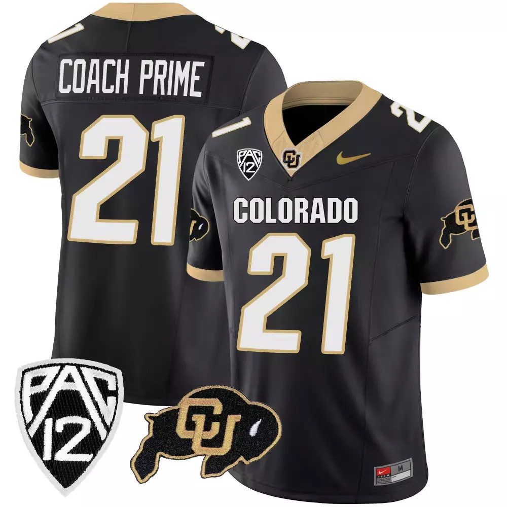 Coach Prime Black Gold Women's Vapor Limited Jersey | All Stitched Colorado Buffaloes | Replica Fan Gear for Women