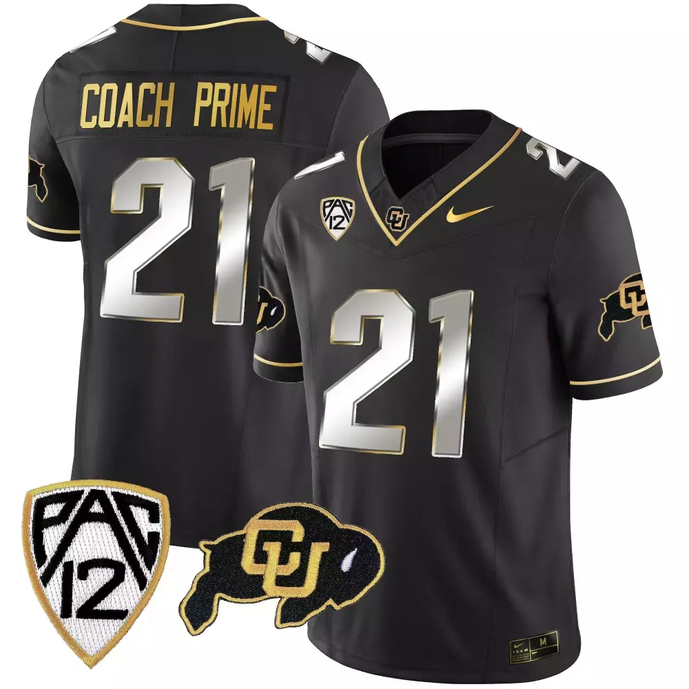 Coach Prime Black Limited Youths' Vapor Limited Jersey | All Stitched Colorado Buffaloes | Replica Fan Gear for Youth