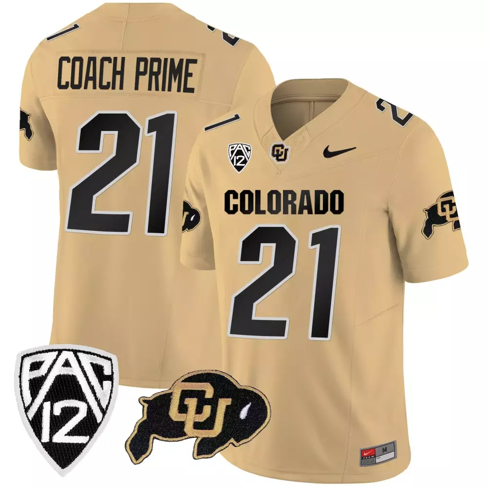 Coach Prime Colorado Buffaloes Gold Vapor Limited Jersey | Stitched Design for Men, Women & Youth | Ideal Fan Gear