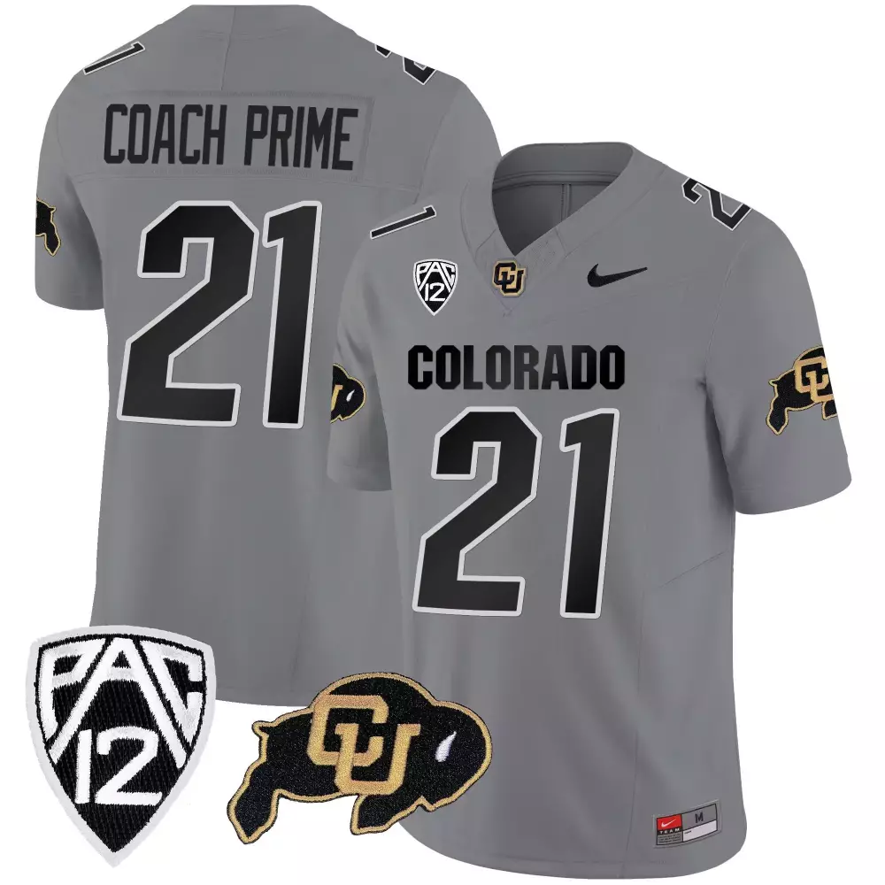 Coach Prime Colorado Buffaloes Gray Vapor Limited Jersey for Youths | Stitched Design for Game Day | Perfect Fan Gear