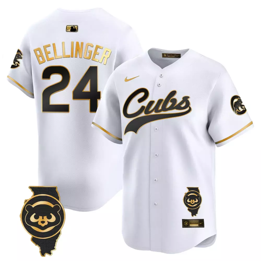 Cody Bellinger Cubs 2024 Spring Training Women's Jersey V2 | Stitched White Gold Limited Edition | For Women & Youth