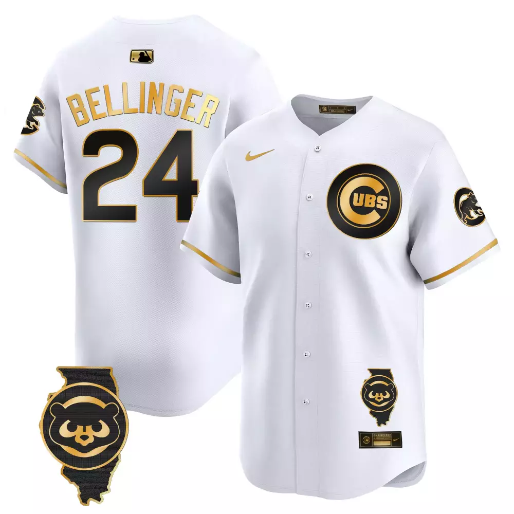 Cody Bellinger Cubs 2024 Spring Training Women's Jersey V2 | Stitched White Gold Limited Edition | For Women & Youth