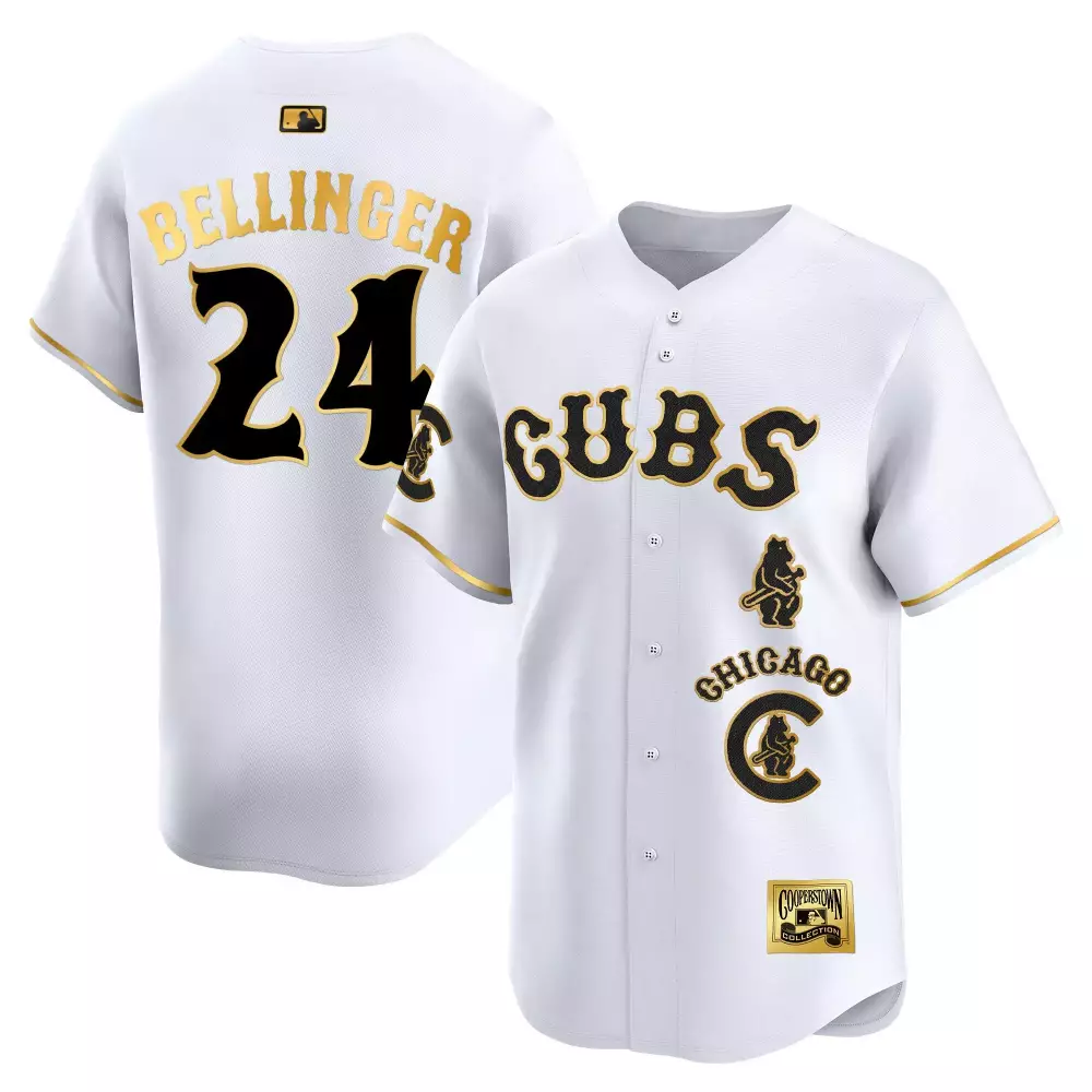 Cody Bellinger Cubs 2024 Spring Training Women's Jersey V2 | Stitched White Gold Limited Edition | For Women & Youth