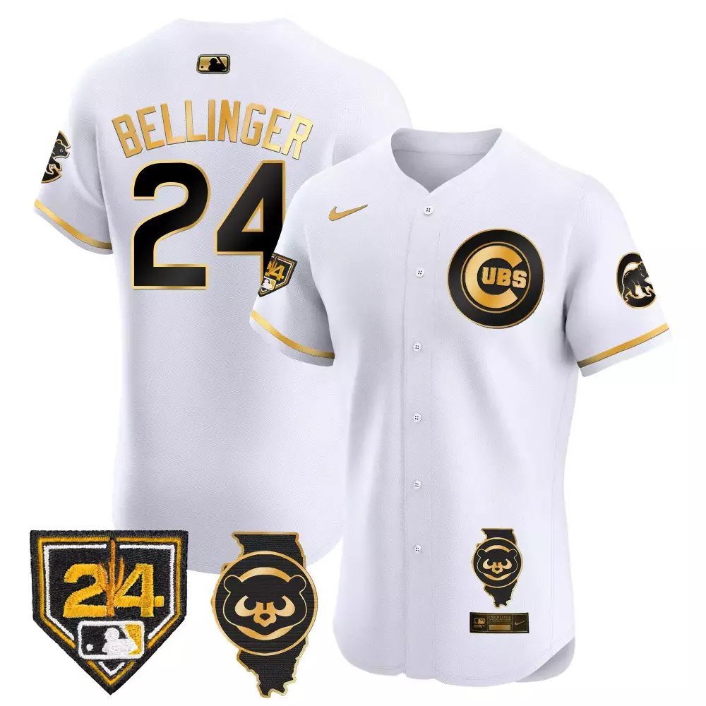 Cody Bellinger Cubs 2024 Spring Training Women's Jersey V2 | Stitched White Gold Limited Edition | For Women & Youth