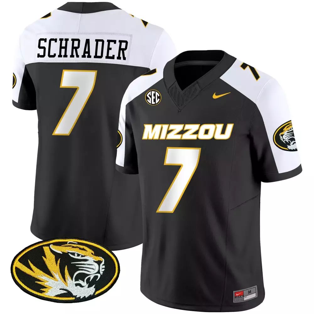 cody schrader black alternate mens missouri tigers vapor limited jersey all stitched