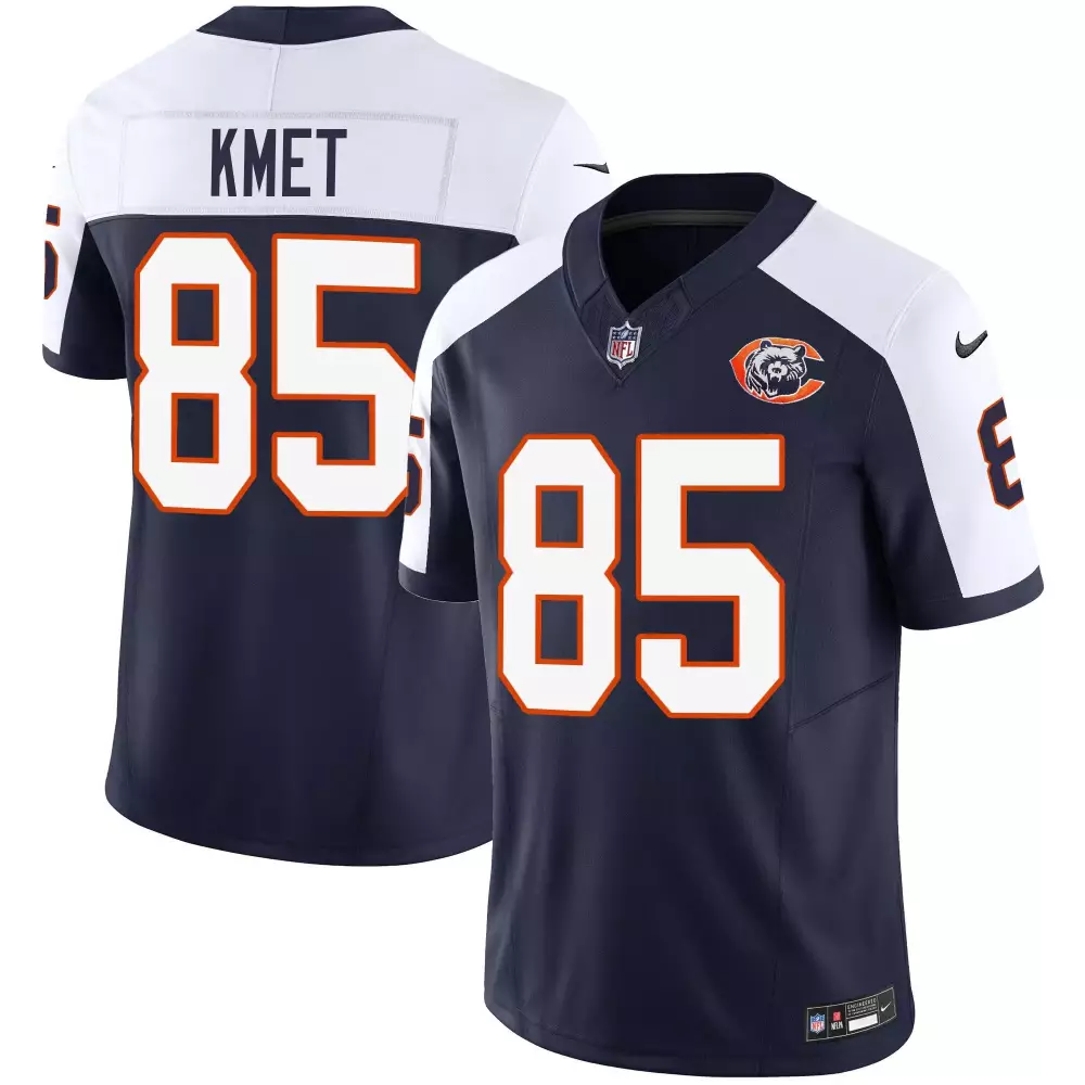 Cole Kmet Women's Chicago Bears Navy Alternate Throwback Vapor Limited Jersey | Stitched | Replica Fan Gear | For Men, Women & Youth