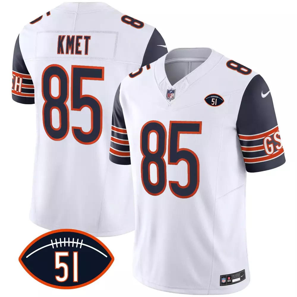 cole kmet navy sleeves mens chicago bears 19202025 the chicago bears vapor limited jersey all stitched
