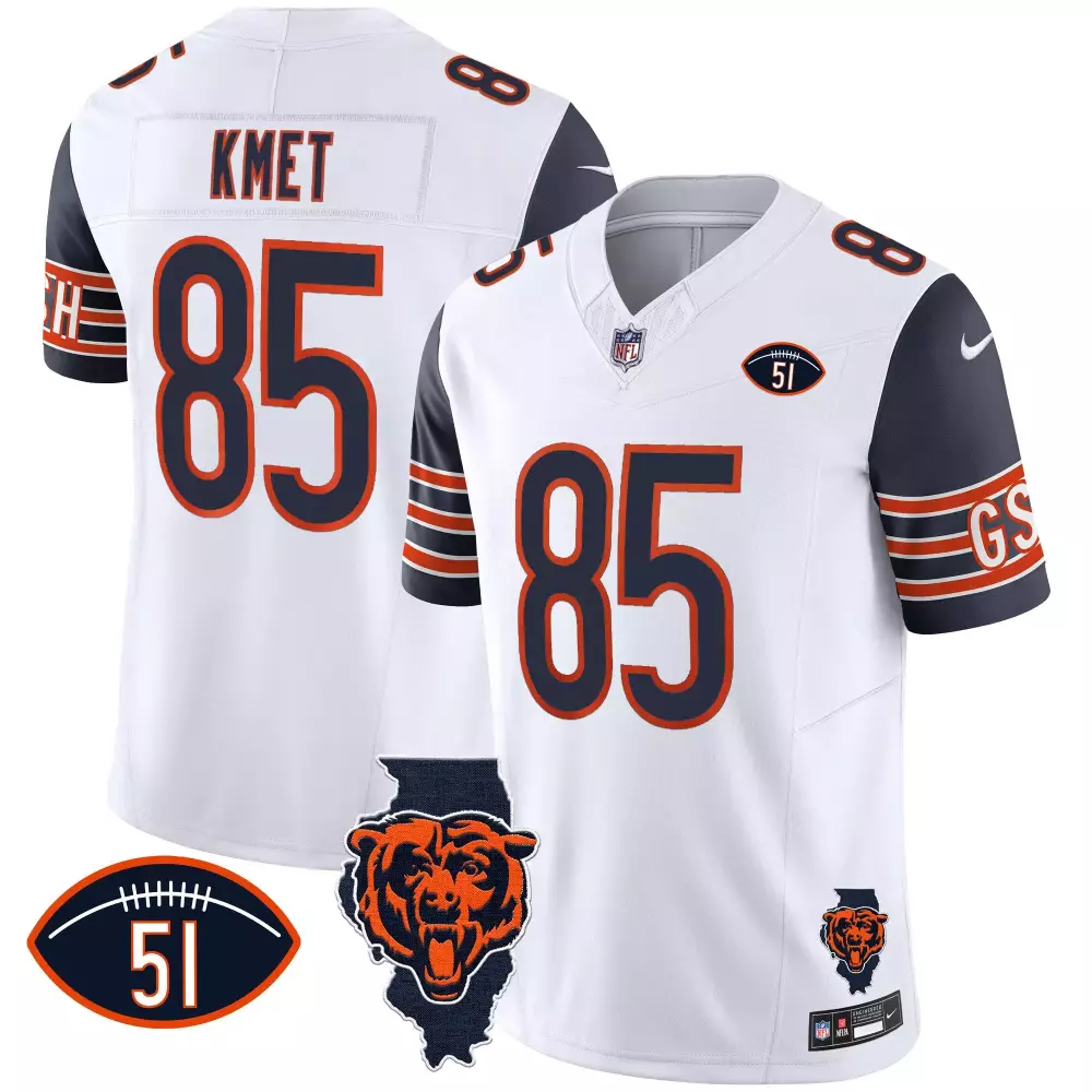 cole kmet navy sleeves mens chicago bears 19202025 the chicago bears vapor limited jersey all stitched