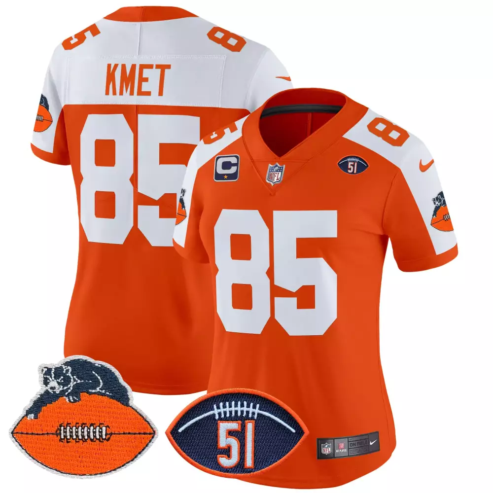 Cole Kmet Chicago Bears Throwback Vapor Navy Jersey | All Stitched Design | Fan Gear for Men, Women & Youth