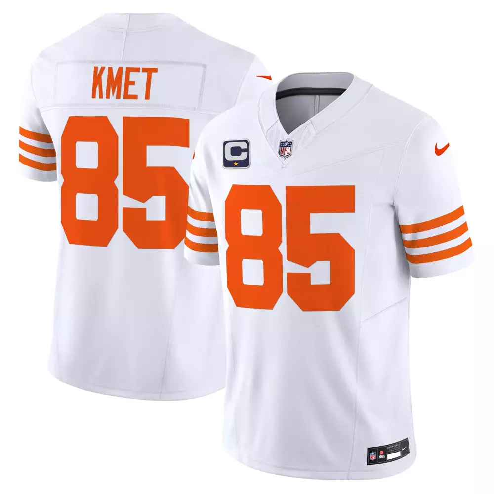Cole Kmet Chicago Bears Throwback Vapor Limited Jersey | White Stitched Fan Gear | For Men, Women & Youth