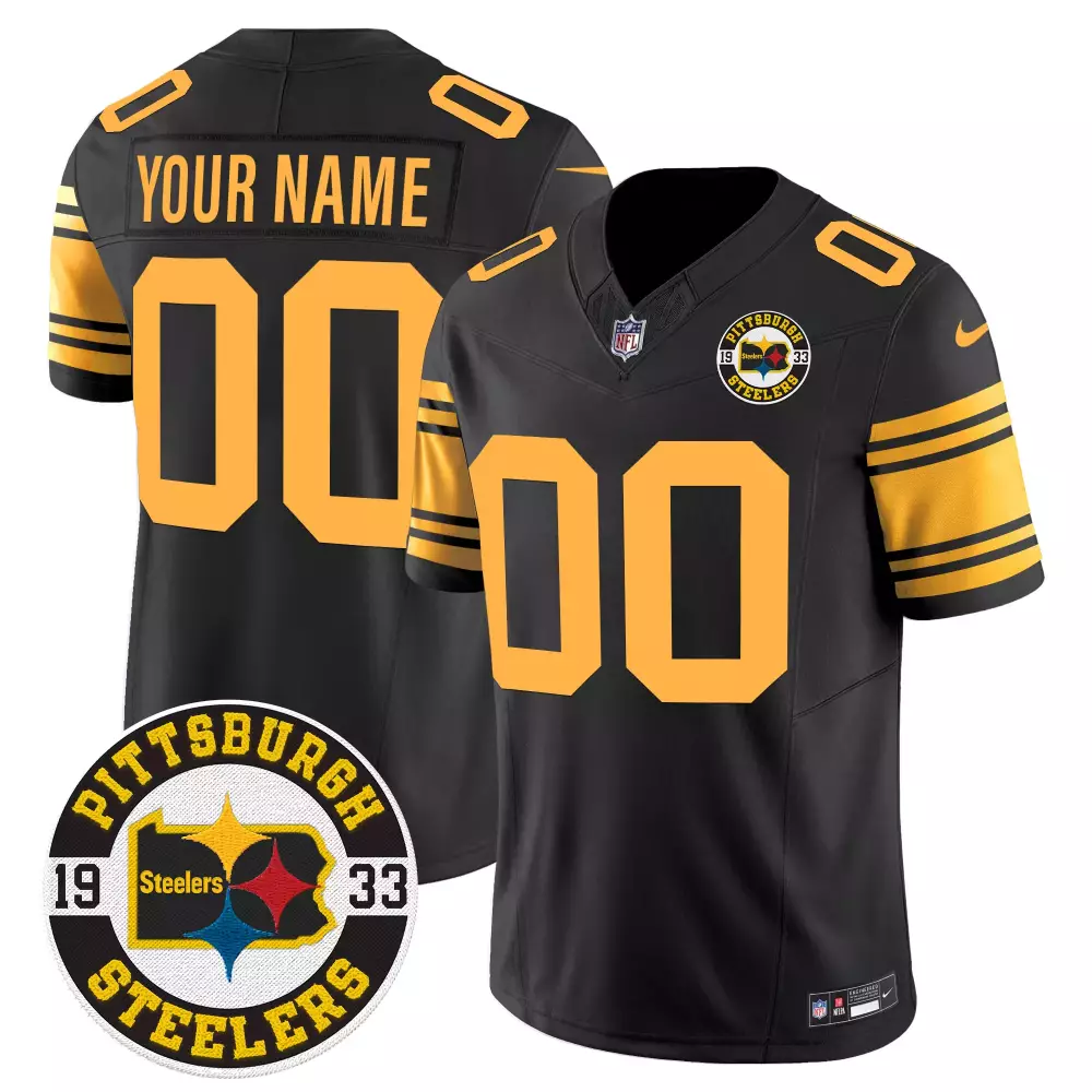 Color Rush Men Pittsburgh Steelers 2024 Vapor Limited Custom Jersey | Est 1933 Patch | All Stitched | For Men, Women & Youth