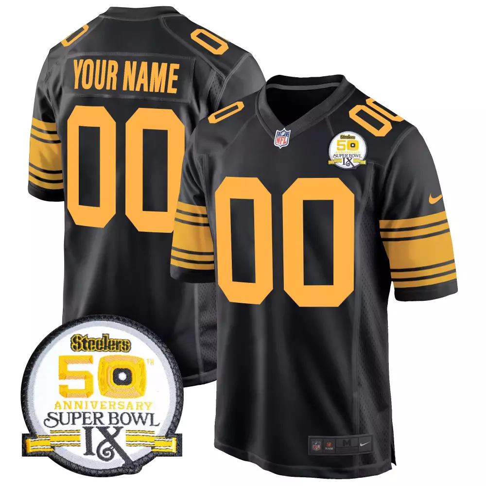 Color Rush Men Pittsburgh Steelers 2024 Vapor Limited Custom Jersey | Est 1933 Patch | All Stitched | For Men, Women & Youth