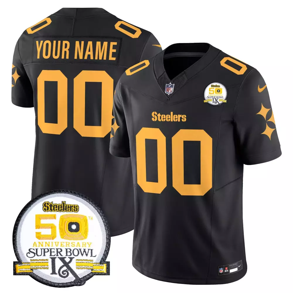 Color Rush Men Pittsburgh Steelers 2024 Vapor Limited Custom Jersey | Est 1933 Patch | All Stitched | For Men, Women & Youth