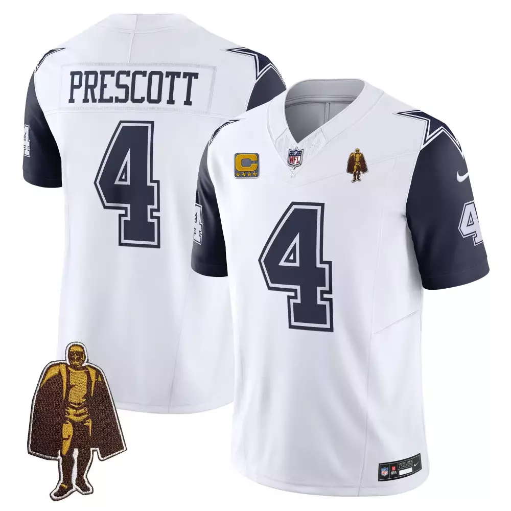 color rush white youth dallas cowboys custom name and number game stitched