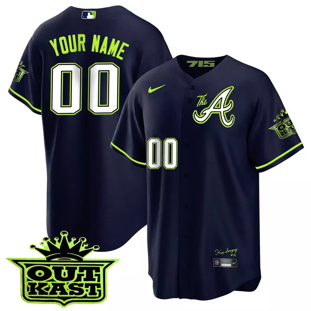 cool atliens men atlanta braves atliens the a baseball custom jersey all stitched