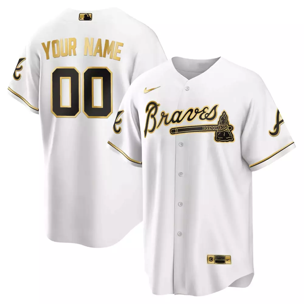 Ronald Acuña Jr. Atlanta Braves Black Gold Jersey | 2024 Robinson Georgia Patch | Vapor Premier Limited Edition | For Wome