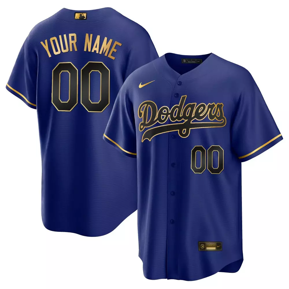 Cool Black Royal Youth Custom Jersey | Gold All Stitched Fan Gear | For Youth