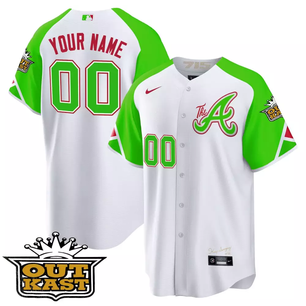 cool bright green youth atlanta braves atliens 2023 city connect bright green baseball custom jersey all stitched