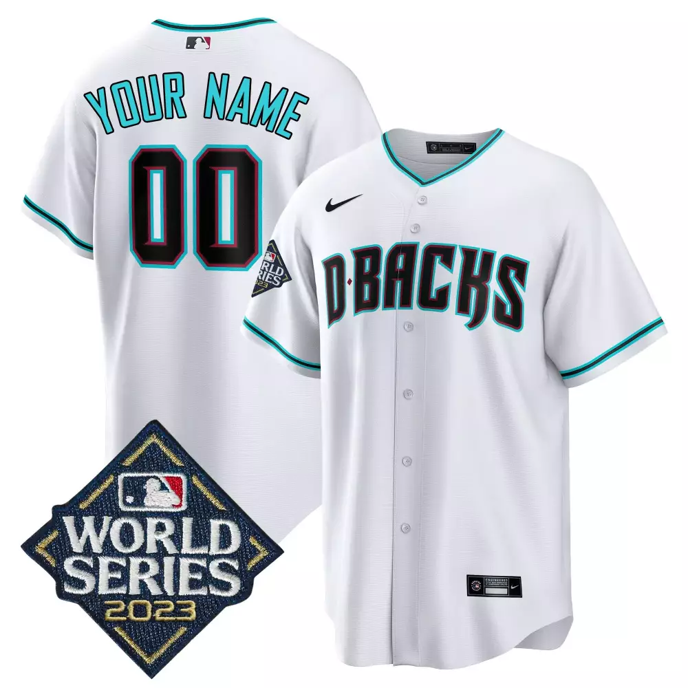 cool white men arizona diamondbacks white 2023 world series custom jersey all stitched