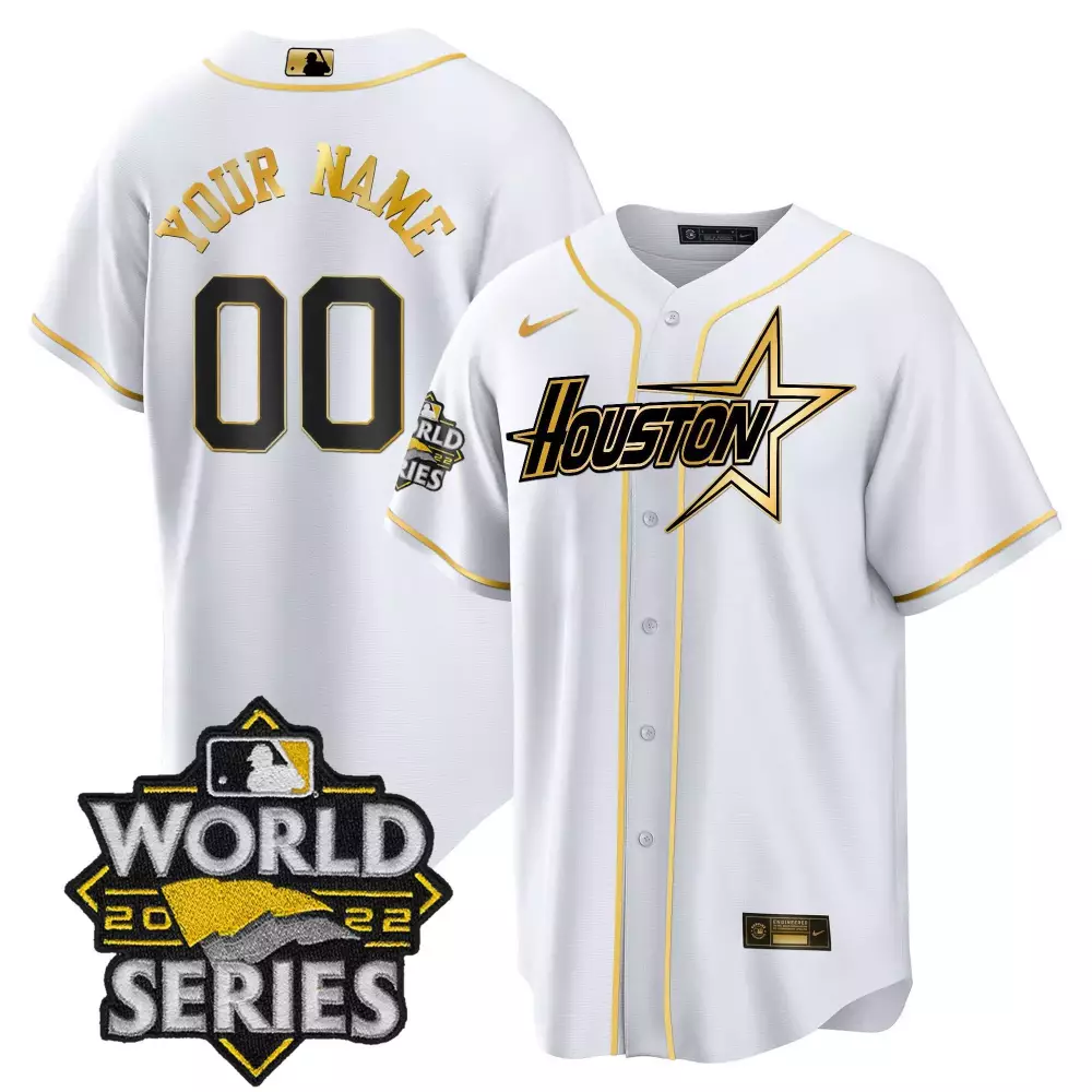 Youth Stitched White Houston Astros World Series Black Gold Special Jersey | Limited Edition Fan Gear for Men, Women & Youth