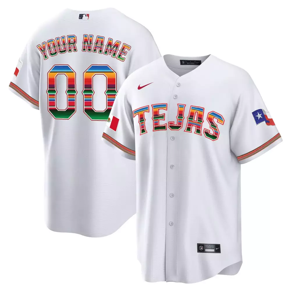 Youth Texas Rangers Custom Jersey V2 | Cool White Stitched Design | Perfect Fan Gear for Men, Women & Youth