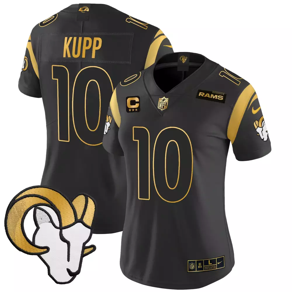 Cooper Kupp Rams 2024 Gold Vapor Limited Jersey | Stitched Women's Fan Gear for Game Day | For Men, Women & Youth