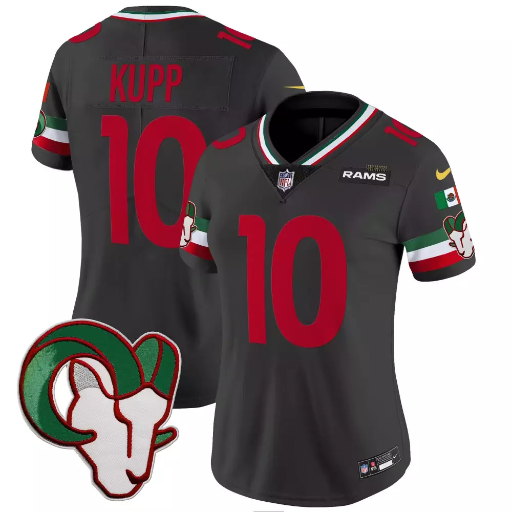cooper kupp black womens los angeles rams mexico vapor limited jersey all stitched