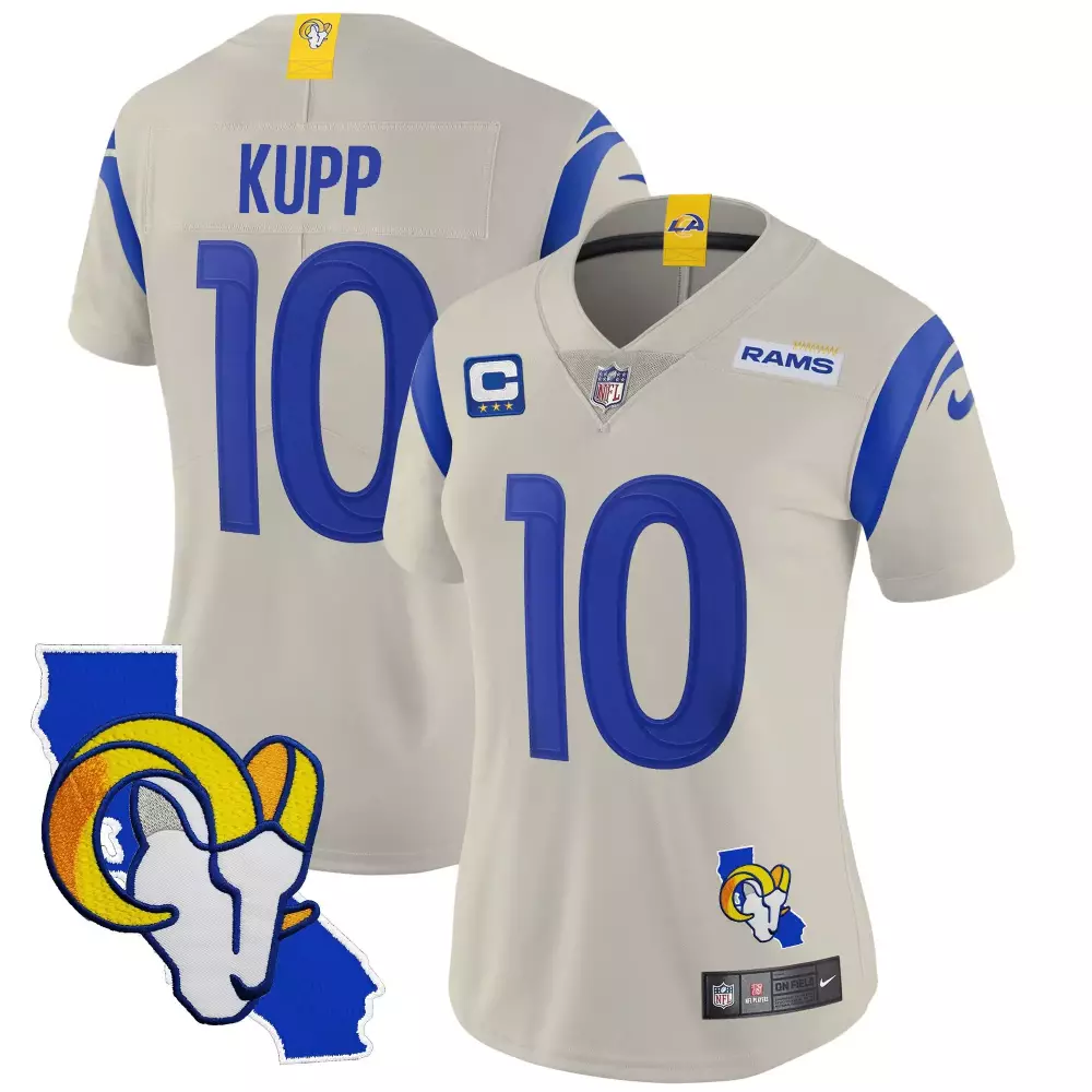 cooper kupp bone womens los angeles rams california patch vapor limited jersey all stitched
