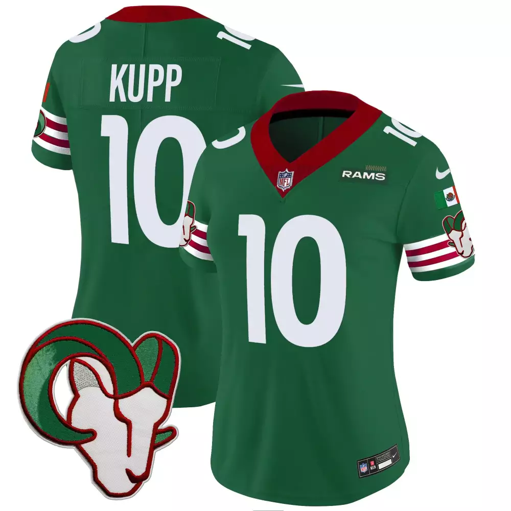 cooper kupp green womens los angeles rams mexico vapor limited jersey all stitched
