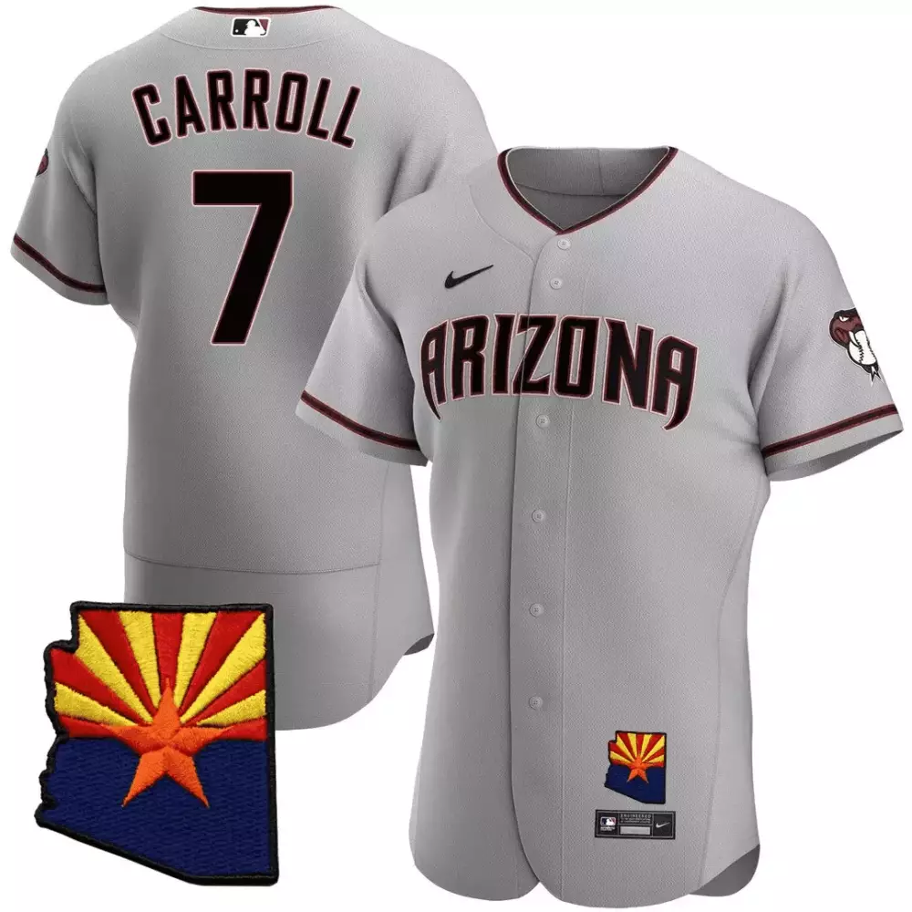 corbin carroll arizona state mens arizona diamondbacks arizona state 25th anniversary year patch jersey all stitched