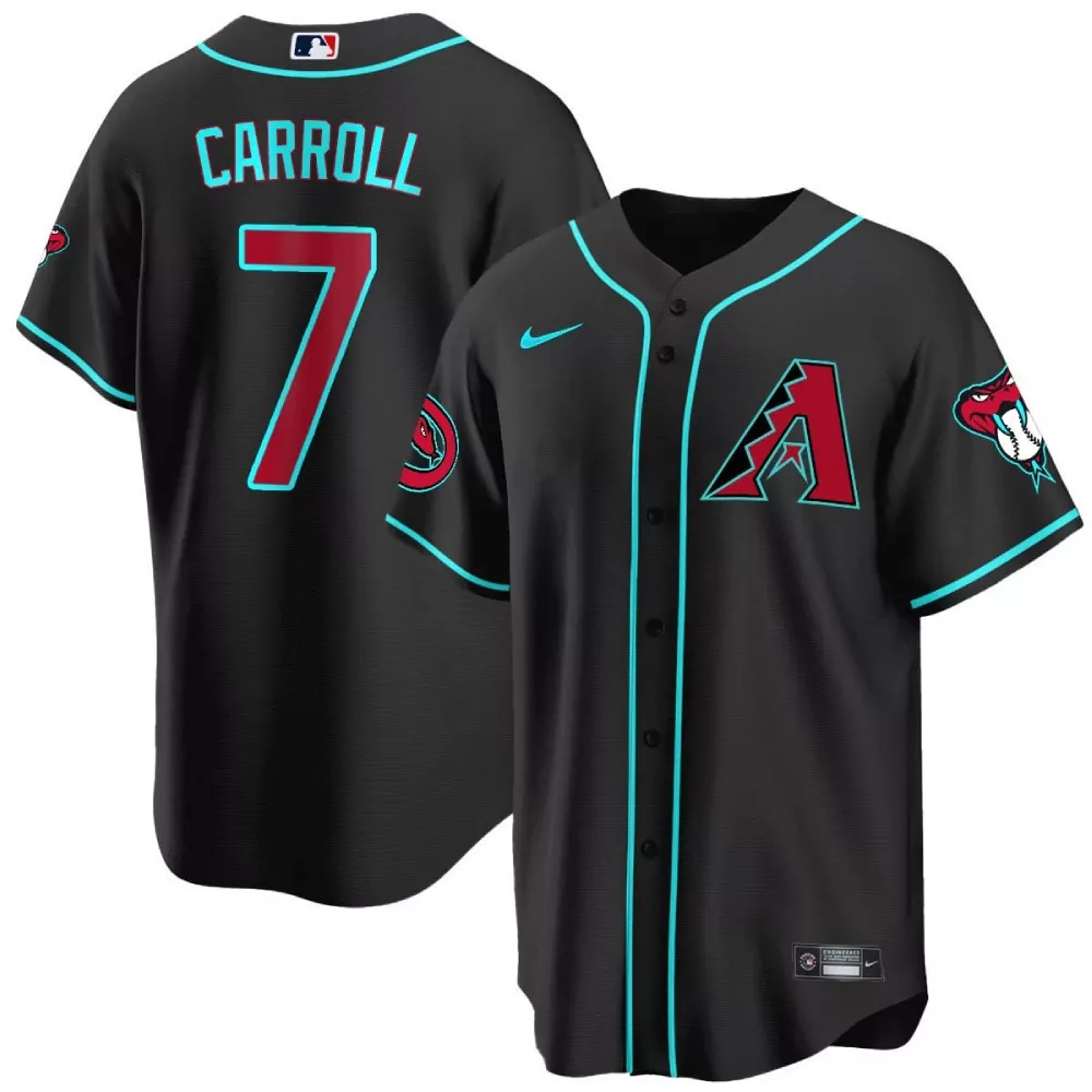 corbin carroll arizona state mens arizona diamondbacks arizona state 25th anniversary year patch jersey all stitched