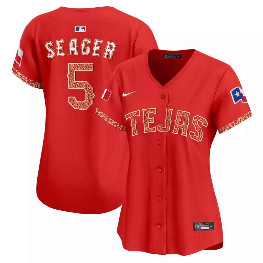 corey seager red womens texas rangers mexico 2023 world series champions baseball jersey all stitched