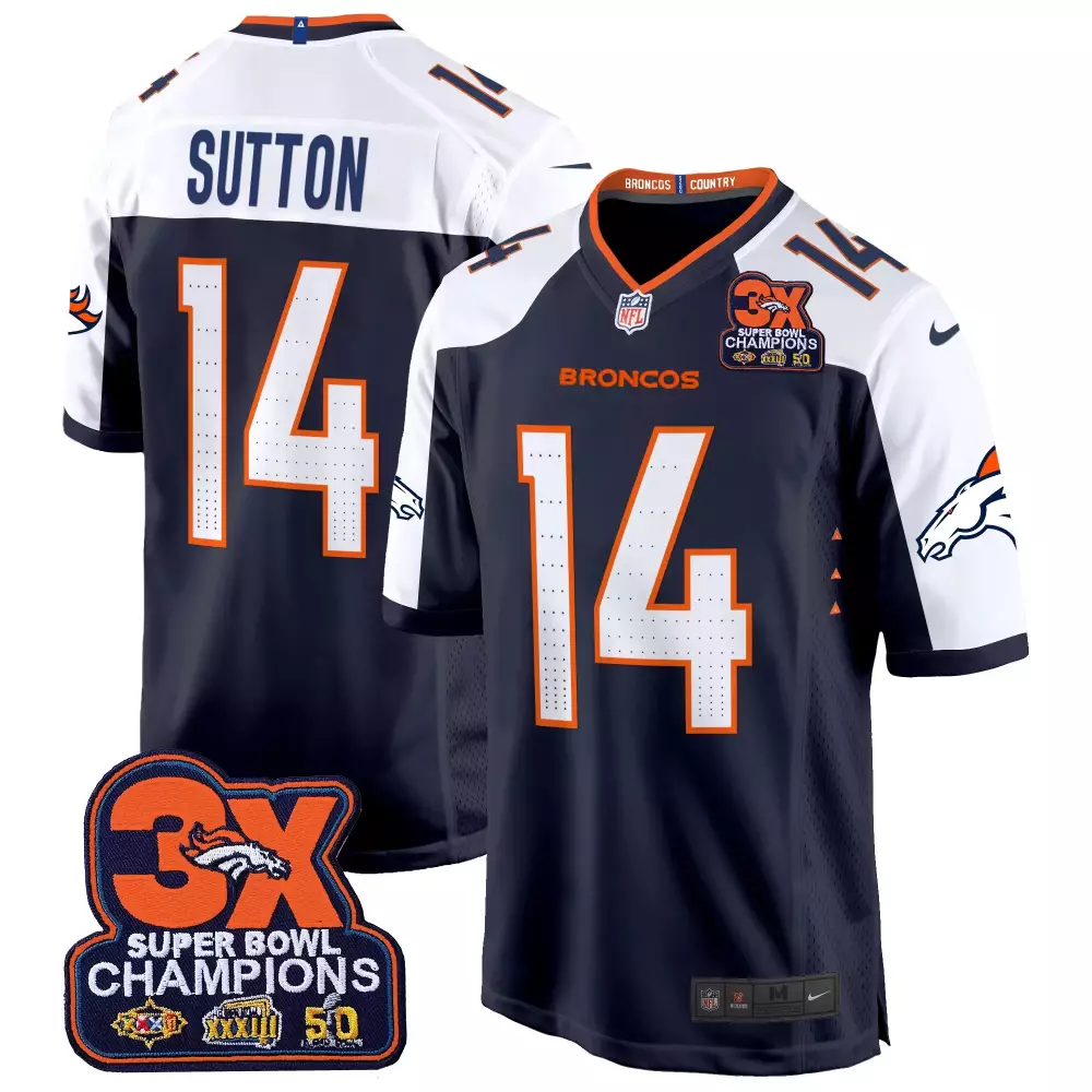 Courtland Sutton Denver Broncos White Women's Jersey | 3-Time Champions Patch Vapor Limited | Stitched Fan Gear for Women & Youth