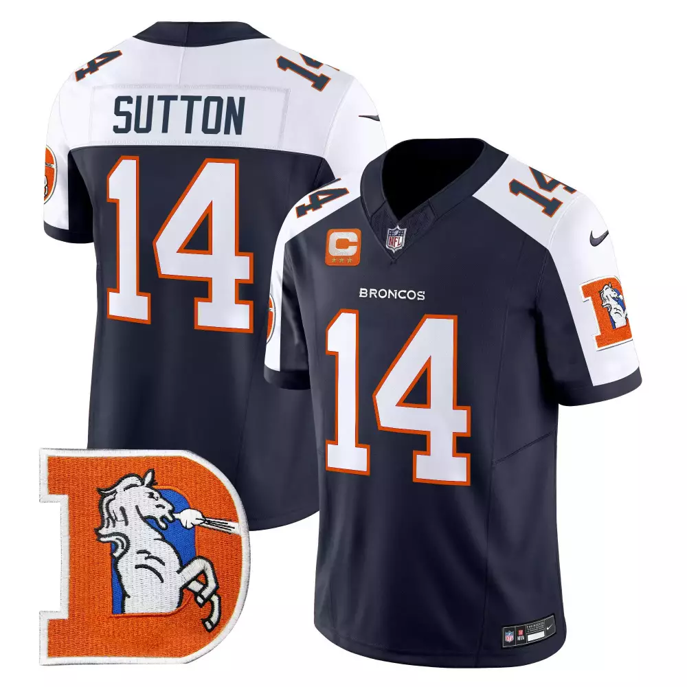 Courtland Sutton Denver Broncos White Women's Jersey | 3-Time Champions Patch Vapor Limited | Stitched Fan Gear for Women & Youth