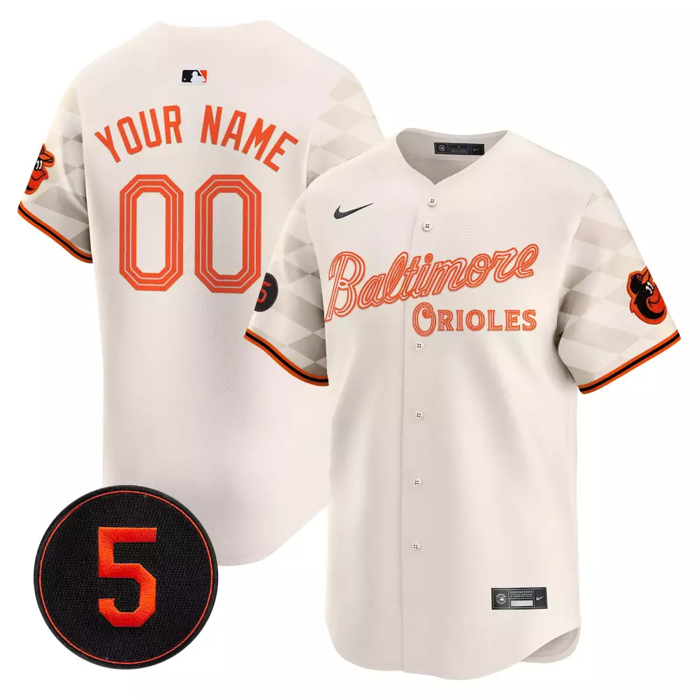 cream men baltimore orioles bubblegum pink robinson patch vapor premier limited custom jersey all stitched