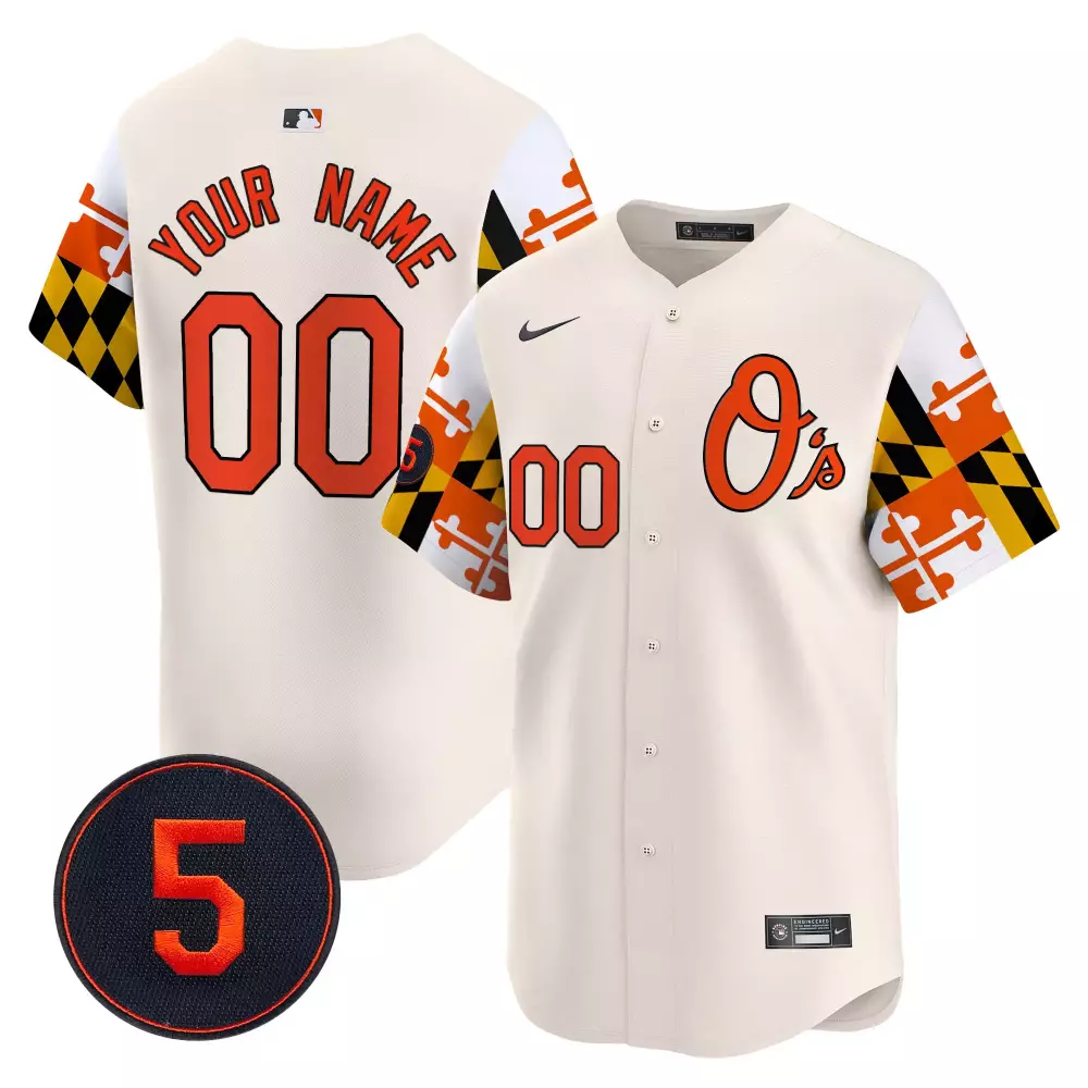 cream men baltimore orioles robinson patch vapor premier limited custom jersey v3 all stitched