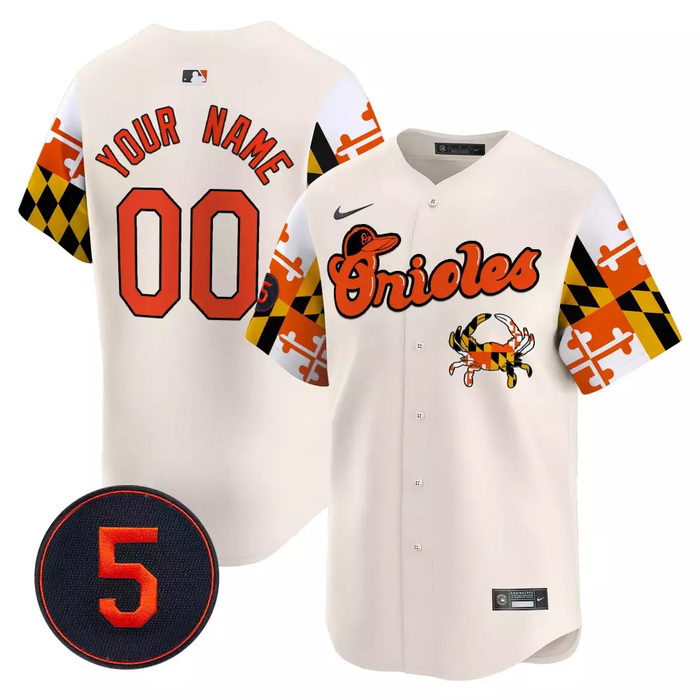 cream men baltimore orioles robinson patch vapor premier limited custom jersey v3 all stitched