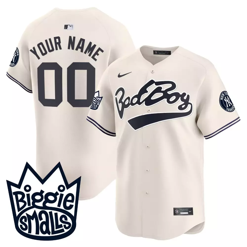 New York Yankees Biggie Smalls Vapor Premier Limited Jersey | Cream | Exclusive Fan Gear for Men, Women & Youth