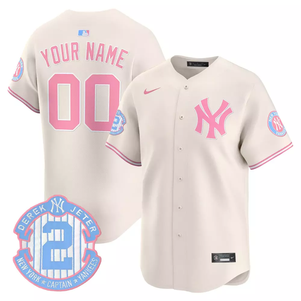 New York Yankees Bubblegum Pink Vapor Premier Jersey | Light Blue Limited Edition | Custom Stitched Fan Gear for Youth | For Men, Women & Youth