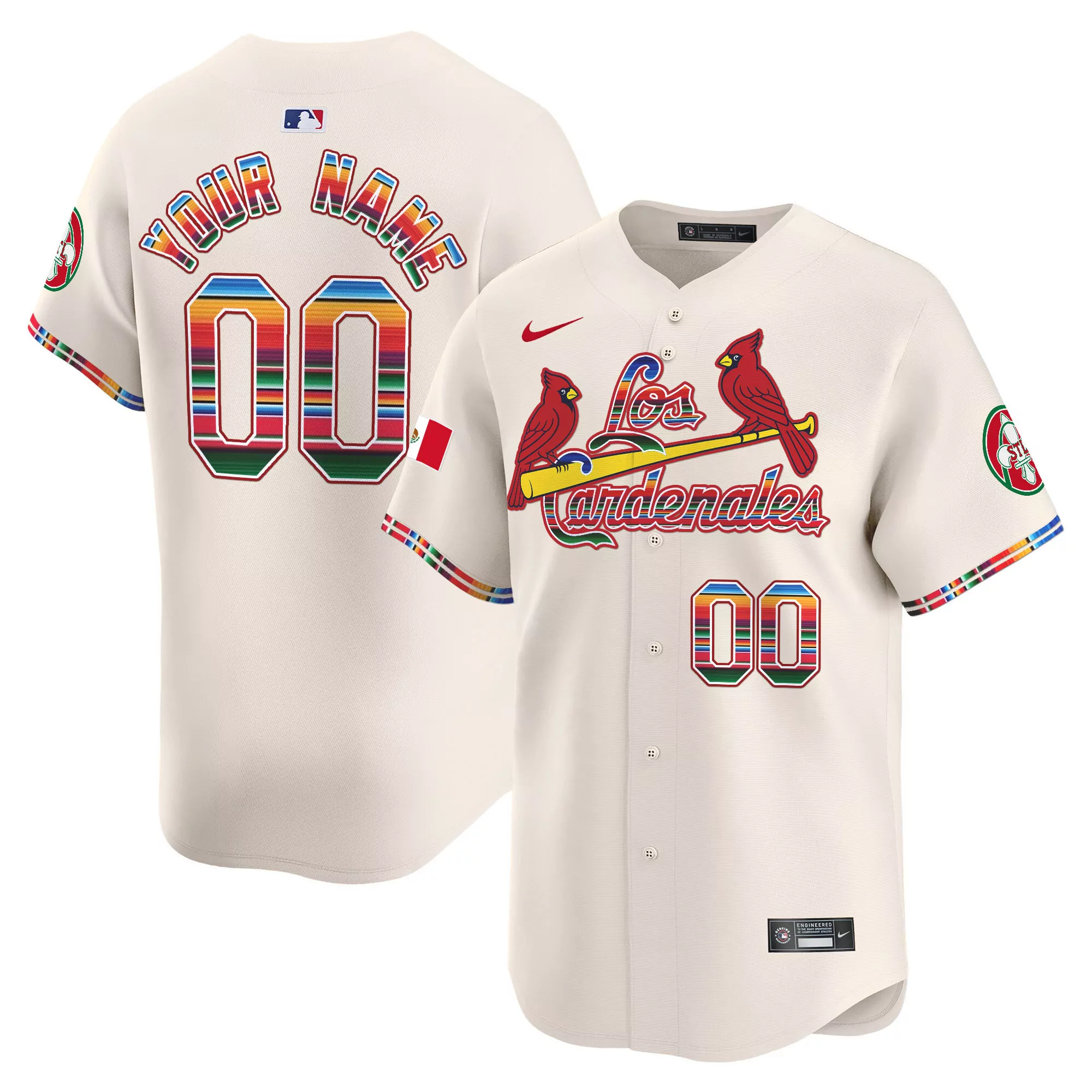 cooperstown white youth st louis cardinals memorial vapor premier limited custom jersey all stitched