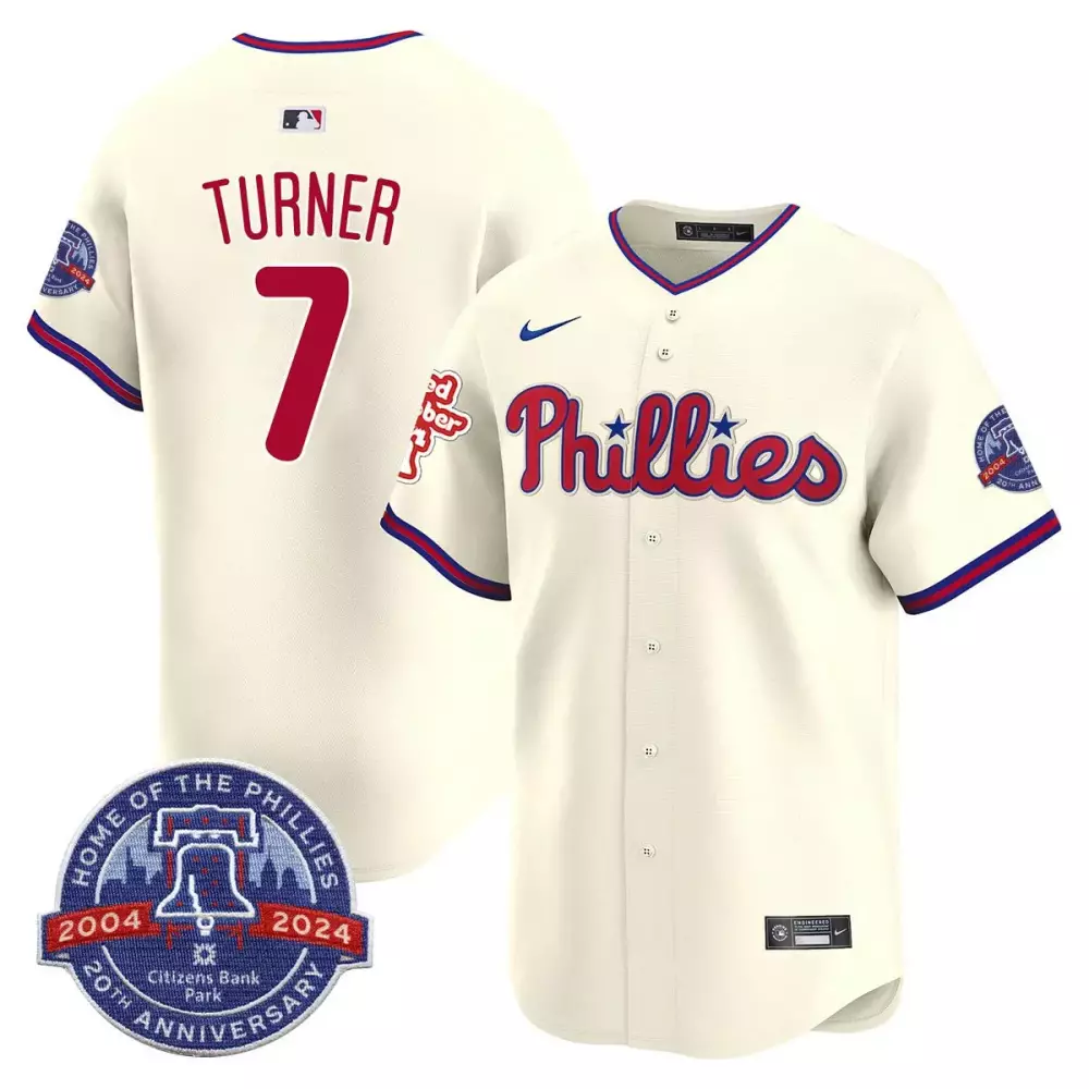 Trea Turner Philadelphia Phillies 2025 White Unisex Bubblegum Pink Jersey V2 | Premier Limited Edition Fan Gear | For Men, Women & Youth